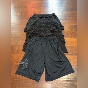 LOT of 5 Men’s Black Shorts Medium Under Armour Old Navy All in Motion Shorts